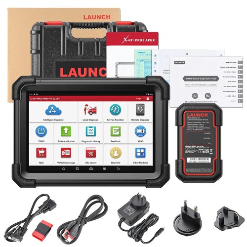 2024 Launch X431 PRO3 APEX 10.1 Inch Diagnostic Scanner Supports CAN FD DoIP ECU Coding 37 Special Functions Topology Mapping