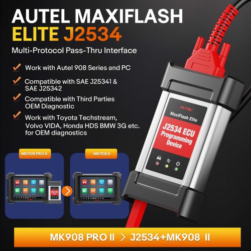 Autel MaxiCOM MK908 PRO II Automotive Diagnostic Tablet Support SCAN VIN and Pre&Post Scan with MV108S