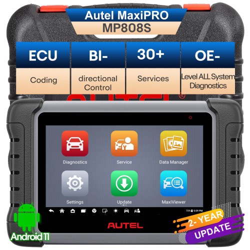 Autel MaxiPRO MP808S Professional OE-Level Full System Diagnostic Tool with Android 11 Operating System Upgraded Version of MP808