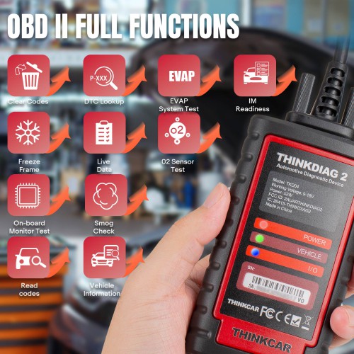 ThinkDiag 2 ALL Software 1 Year Free Update Auto Diagnostic tool Supports CAN FD ECU Coding Active Test 16 Reset OBD2 Scanner