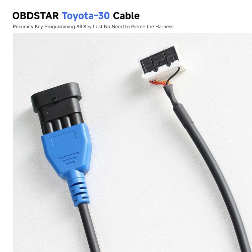 OBDSTAR Toyota 30-PIN Cable for 4A 8A-BA Proximity All Keys Lost Bypass PIN Used with X300 DP Plus/X300 Pro4/ Autel IM508 IM608/ AVDI