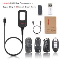 2024 Launch X431 Key Programmer Remote Maker with 4 Universal Remote and 1 Super Chip for X431 IMMO Elte IMMO Plus PAD V PAD VII